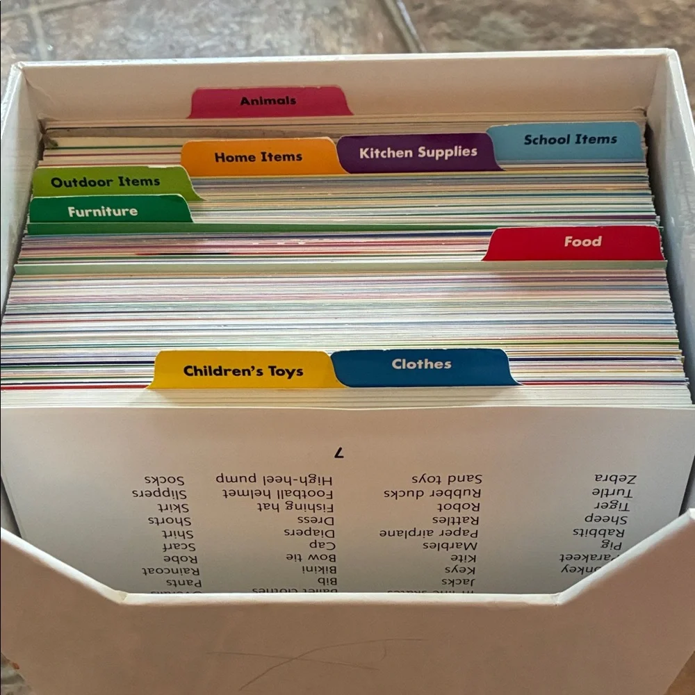 VINTAGE LAKESHORE Building Language Photo Library LEARNING FLASH CARDS